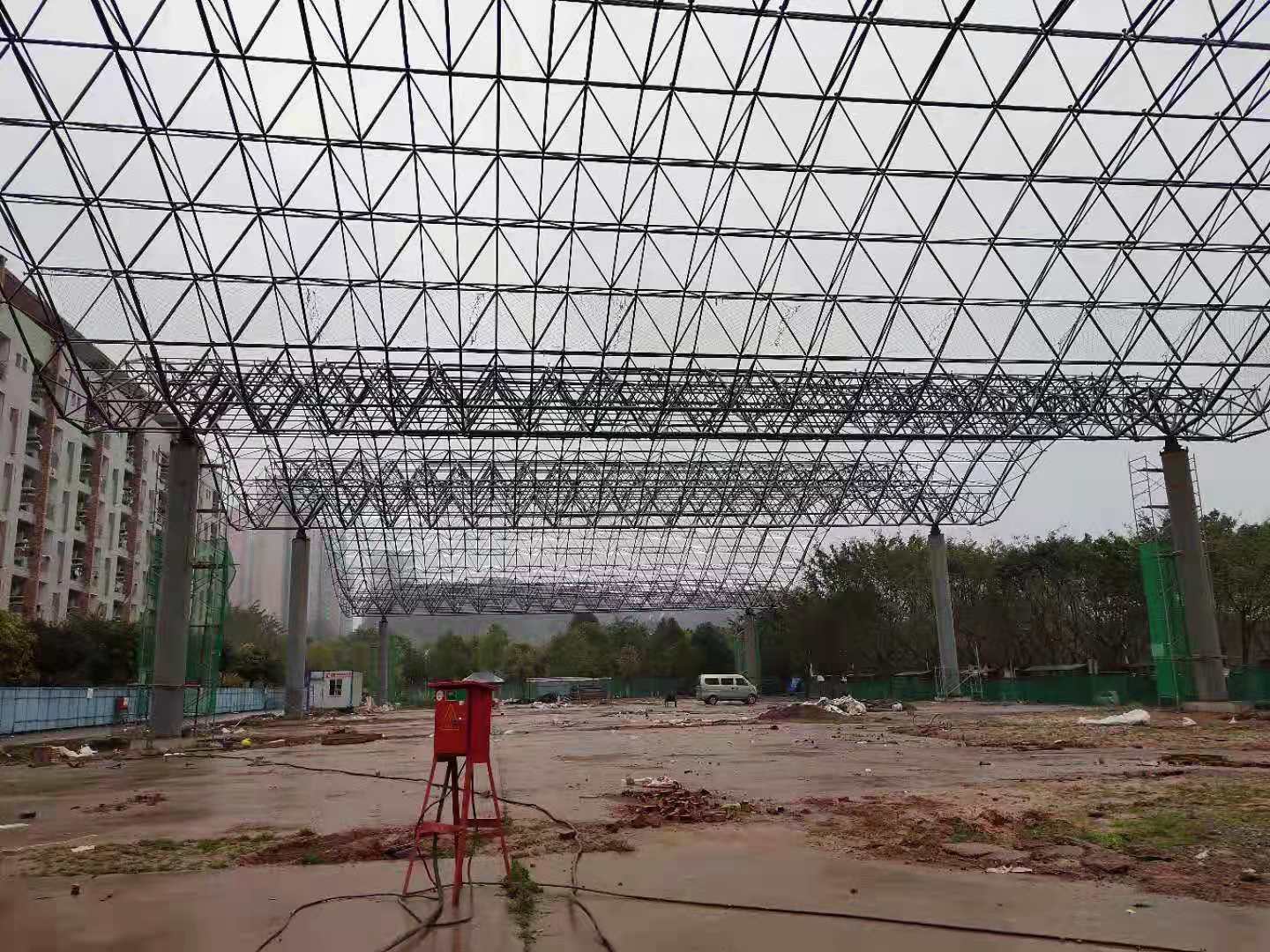 上海动车组体育场网架膜结构工程|工程案例|东吴网架